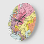 地図: ロシアの拡張 ラージ壁時計 (傾斜)