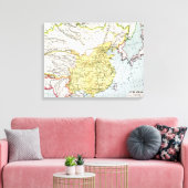 地図：中国, 1910 キャンバスプリント (インサイチュ (リビング))