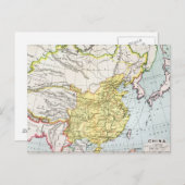 地図:中国, 1910 ポストカード (正面/裏面)