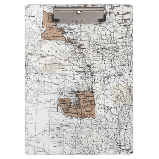 地図: 予約1888年 クリップボード (正面)