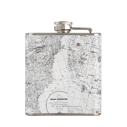 地図: 予約1888年 フラスク (裏面)