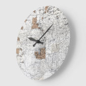 地図: 予約1888年 ラージ壁時計 (傾斜)