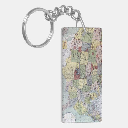 地図: 予約1892年 キーホルダー (正面左)