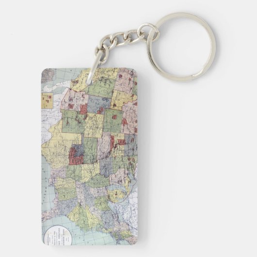 地図: 予約1892年 キーホルダー (裏面)