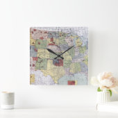 地図: 予約1892年 スクエア壁時計 (ホーム)