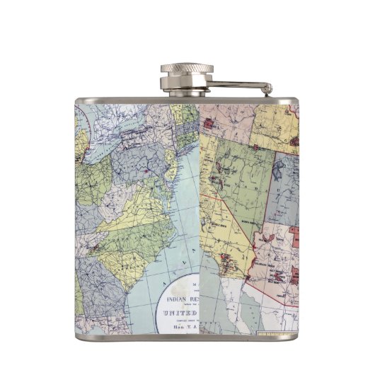 地図: 予約1892年 フラスク (裏面)