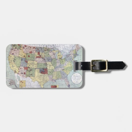 地図: 予約1892年 ラゲッジタグ (正面横)