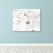 地図：予約、1888年 キャンバスプリント (インサイチュ (ウッドフロア))
