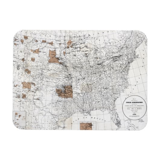 地図：予約、1888年 マグネット (横)