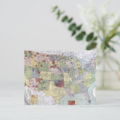 地図：予約、1892年 ポストカード (スタンド正面)