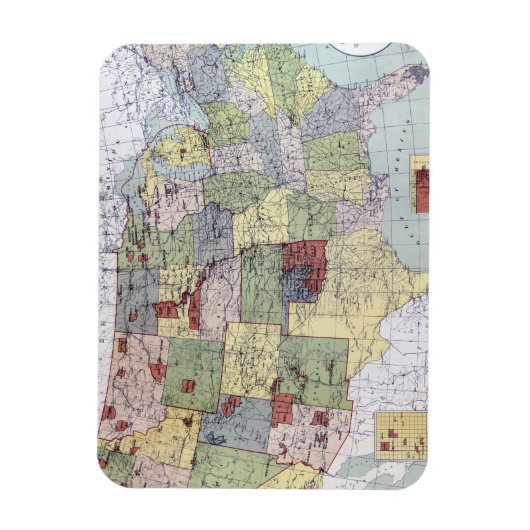 地図：予約、1892年 マグネット (縦)