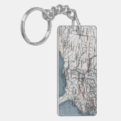 地図: 内戦1861年 キーホルダー (正面左)