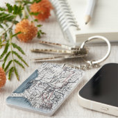 地図: 内戦1861年 キーホルダー (正面右)