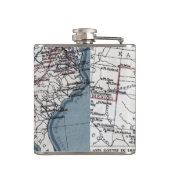 地図: 内戦1861年 フラスク (裏面)