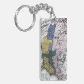 地図: 内戦1864年 キーホルダー (正面左)