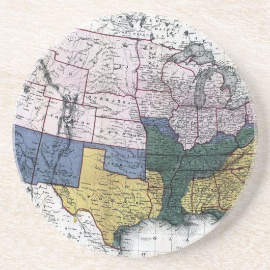 地図: 内戦1864年 コースター (正面)