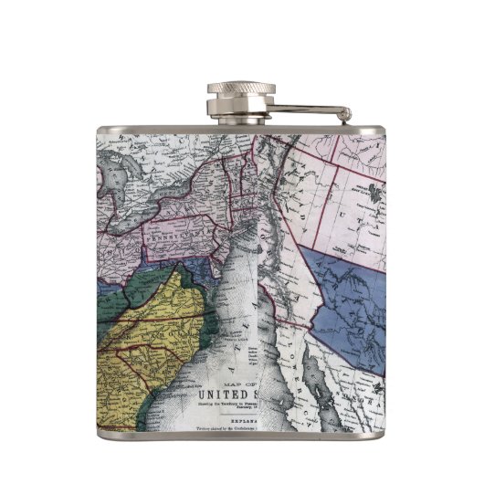 地図: 内戦1864年 フラスク (裏面)