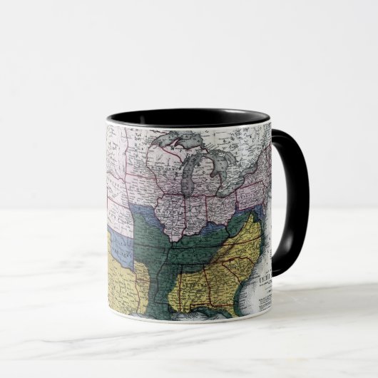 地図: 内戦1864年 マグカップ (正面右)