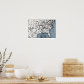 地図：内戦， 1861 ポスター (キッチン)