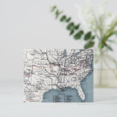 地図：内戦， 1861 ポストカード (スタンド正面)