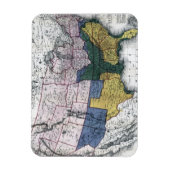 地図：内戦， 1864 マグネット (縦)