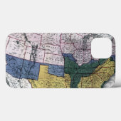 地図:内戦, 1864 Case-Mate iPhoneケース (裏面 (横))