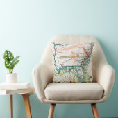 地図: 北アメリカ1742年 クッション (椅子)