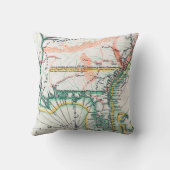 地図: 北アメリカ1742年 クッション (裏面)