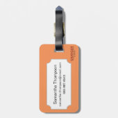 地図: 北アメリカ1742年 ラゲッジタグ (裏面縦)