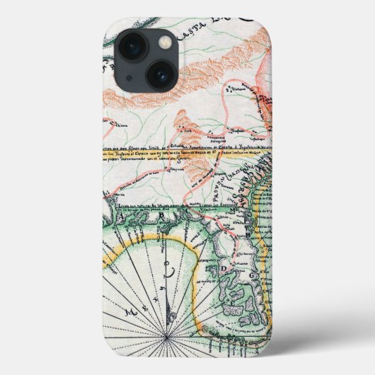 地図: 北アメリカ1742年 Case-Mate iPhoneケース (裏面)