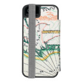 地図: 北アメリカ1742年 INCIPIO iPhoneウォレットケース (フォリオ裏面)