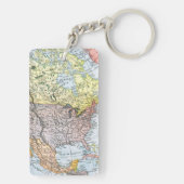 地図: 北アメリカ1890年 キーホルダー (裏面)