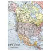 地図: 北アメリカ1890年 クリップボード (裏面)