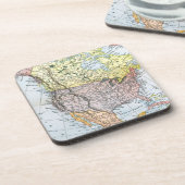 地図: 北アメリカ1890年 コースター (左側)