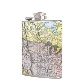 地図: 北アメリカ1890年 フラスク (左)