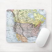 地図: 北アメリカ1890年 マウスパッド (マウス)
