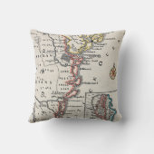 地図: 北アメリカ、C1700 クッション (裏面)