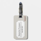 地図: 北アメリカ、C1700 ラゲッジタグ (裏面縦)