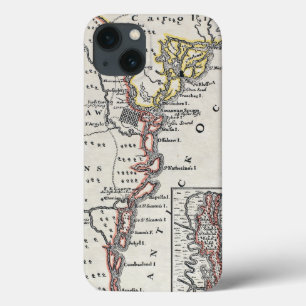 地図: 北アメリカ、C1700 iPhone 13ケース