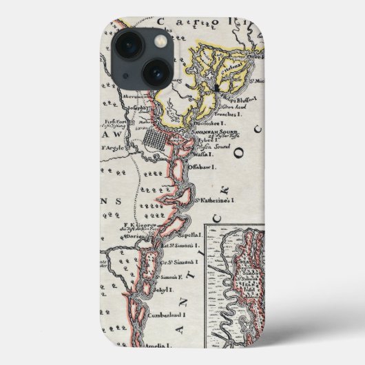 地図: 北アメリカ、C1700 Case-Mate iPhoneケース (裏面)