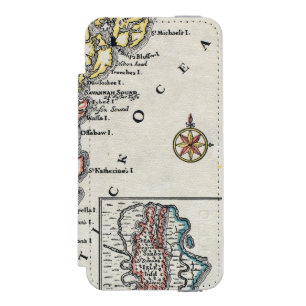 地図: 北アメリカ、C1700 iPhone SE/5/5sウォレットケース