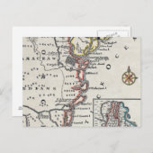 地図：北アメリカC1700 ポストカード (正面/裏面)