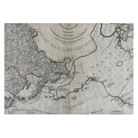 地図: 北太平洋 カッティングボード (正面)