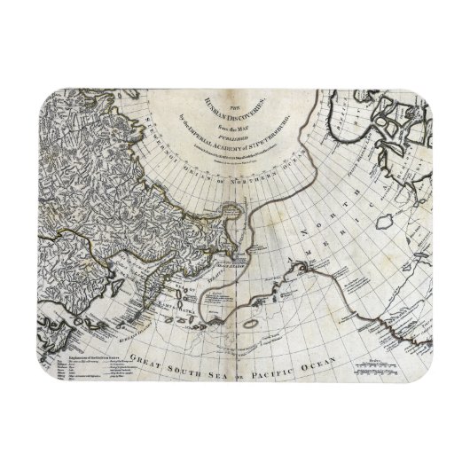 地図：北太平洋 マグネット (横)