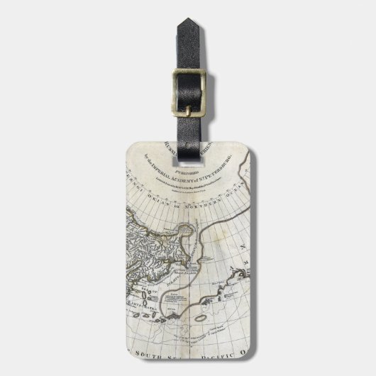 地図: 北太平洋 ラゲッジタグ (正面縦)