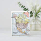 地図:北米1890年 ポストカード (スタンド正面)