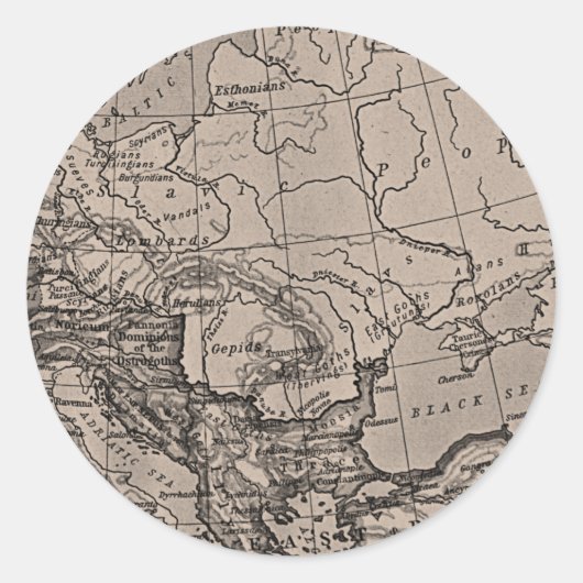 地図，地図作成，地理，地形，ヨーロッパ ラウンドシール (正面)