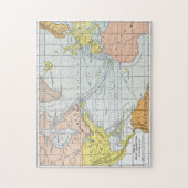 地図: 大西洋の旅行 ジグソーパズル (縦)