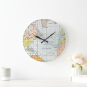 地図：大西洋航跡 ラージ壁時計 (ホーム)