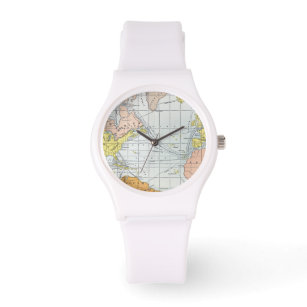 地図：大西洋航跡 腕時計